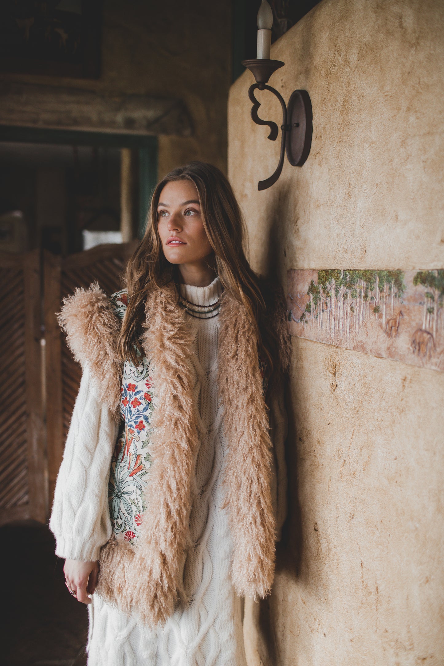 Flower Gilet | Beige