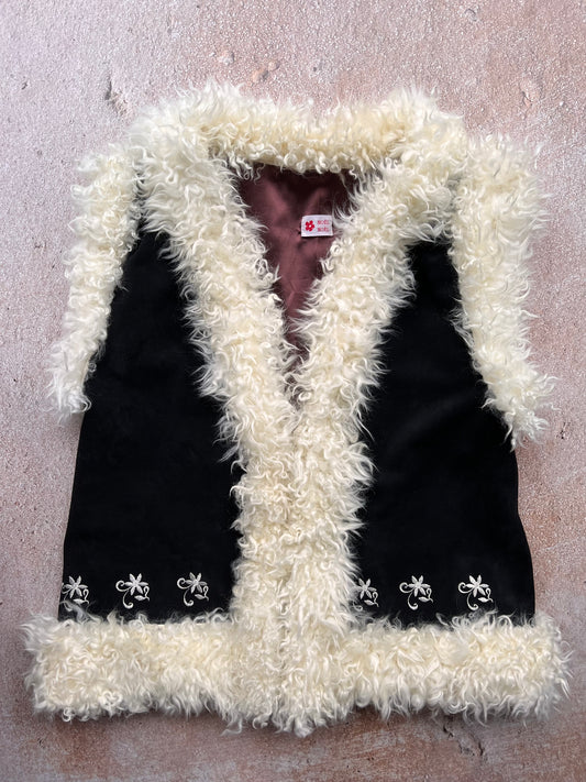 One Of A Kind Gilet | Embroidered Black