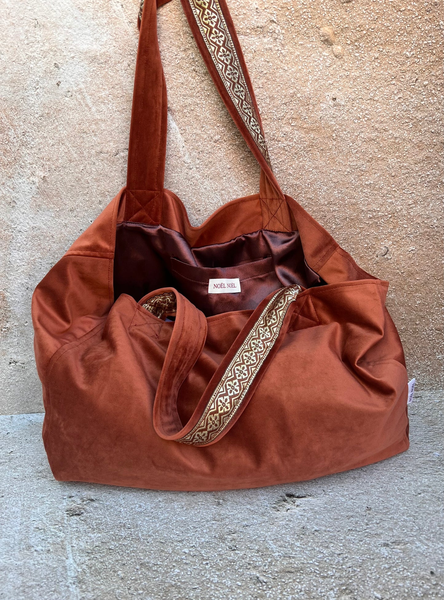 Burned Orange Velvet Bag