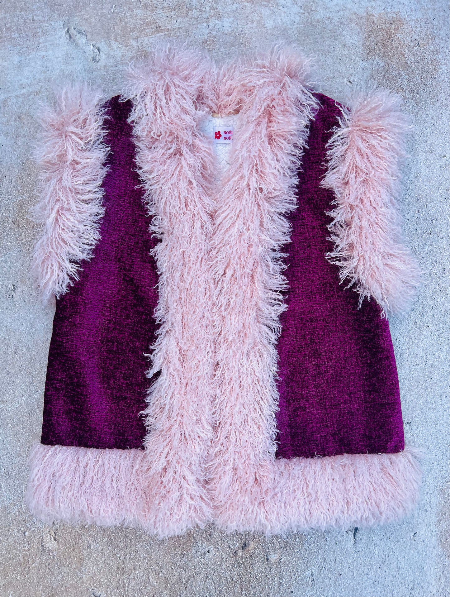 Dark Rose Gilet | Pale Pink