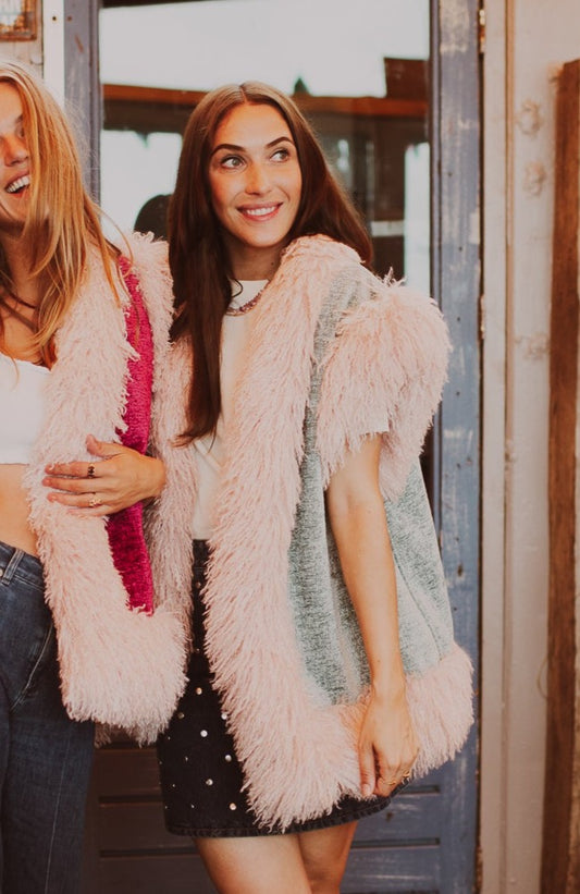 Aqua Gilet | Pale Pink