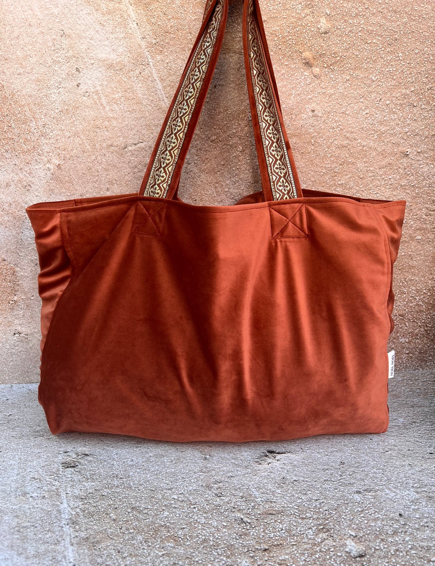 Burned Orange Velvet Bag